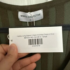 Worth Collective Olive Knit Maxi Dress